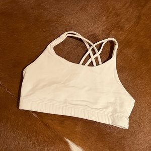 Athleta Girls L/12 White Sports Bra.